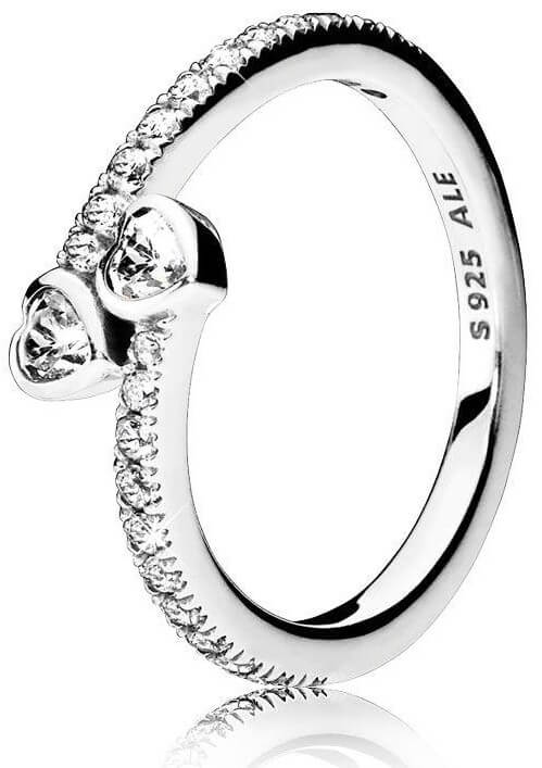 Pandora Stříbrný třpytivý prsten 191023CZ 50 mm - Prsteny Prsteny s kamínkem
