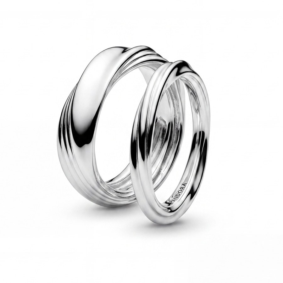 Pandora Stylový set stříbrných prstenů Essence 193890C00 56 mm
