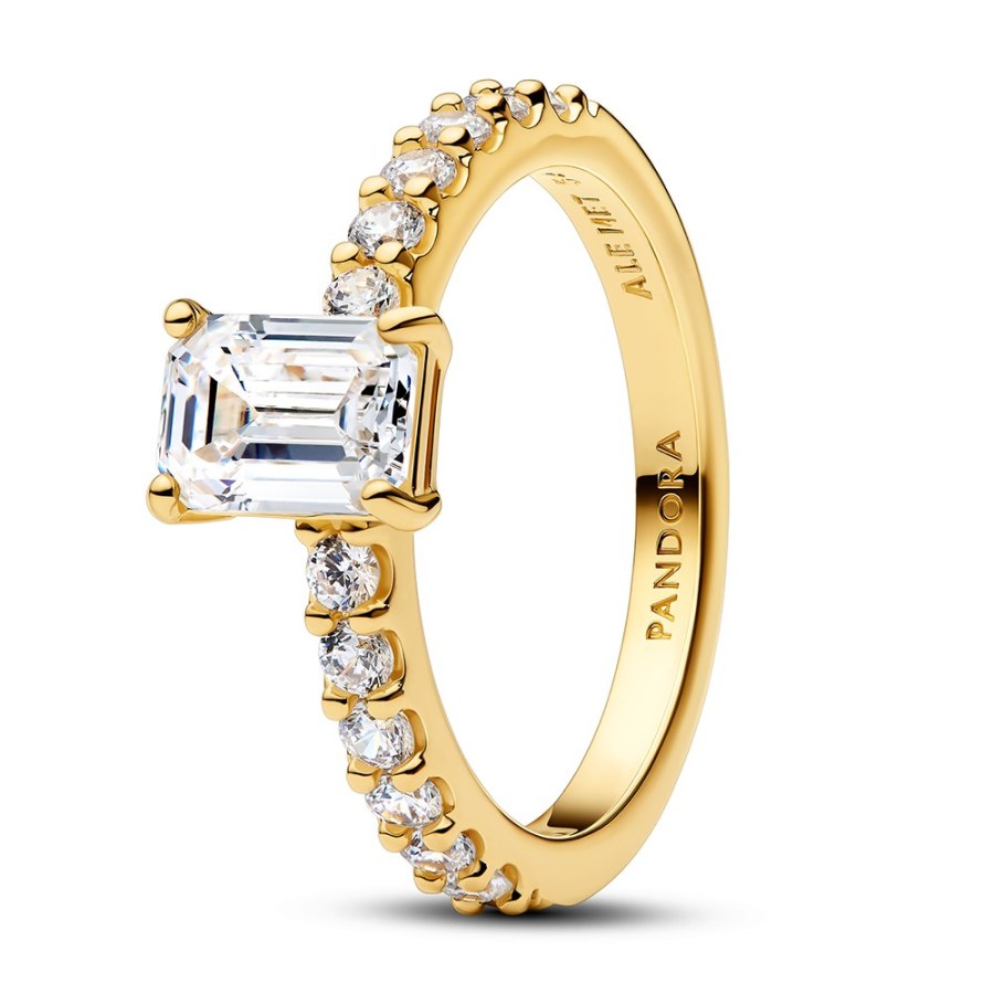 Pandora Třpytivý pozlacený prsten Shine Timeless 164506C01 54 mm - Prsteny Prsteny s&nbsp;kamínkem