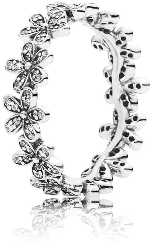 Pandora Třpytivý sedmikráskový prsten 190934CZ 48 mm
