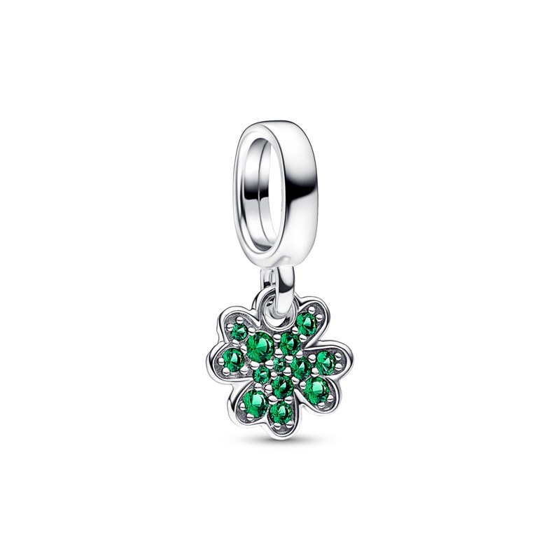 Pandora Třpytivý stříbrný přívěsek pro štěstí Čtyřlístek ME Moments 792751C01 Pandora Třpytivý stříbrný přívěsek pro štěstí Čtyřlístek ME Moments 792751C01 - Náramky Přívěsky na náramky