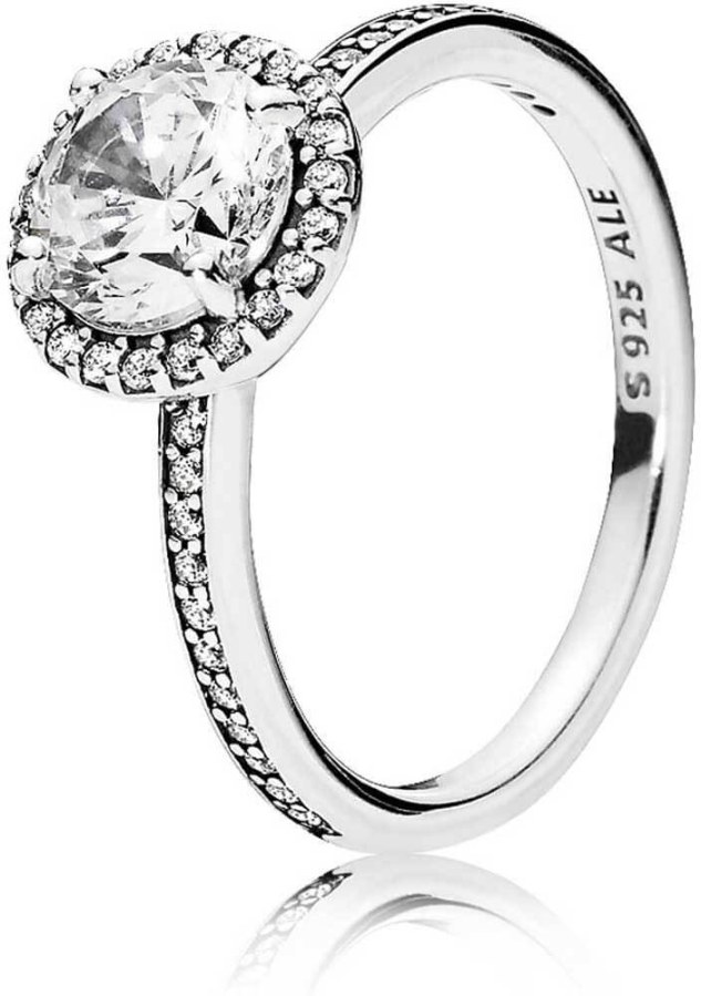 Pandora Třpytivý stříbrný prsten Timeless 196250CZ 50 mm