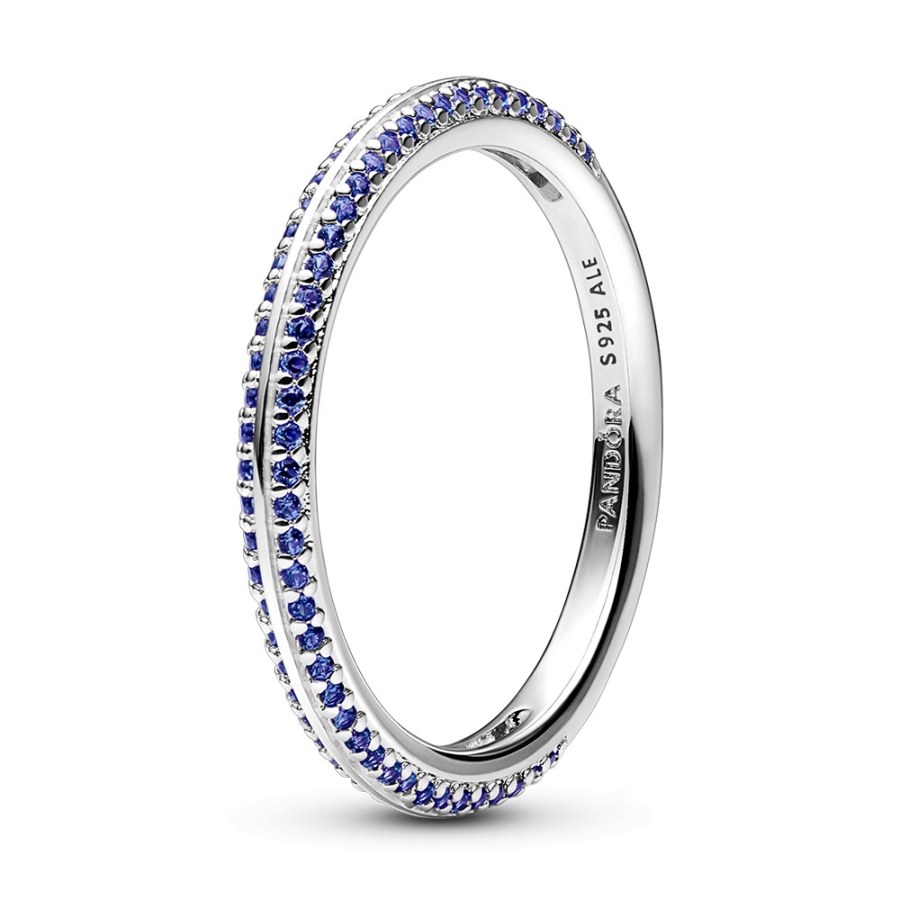 Pandora Třpytivý stříbrný prsten s kubickými zirkony Me 199679C03 50 mm - Prsteny Prsteny s kamínkem