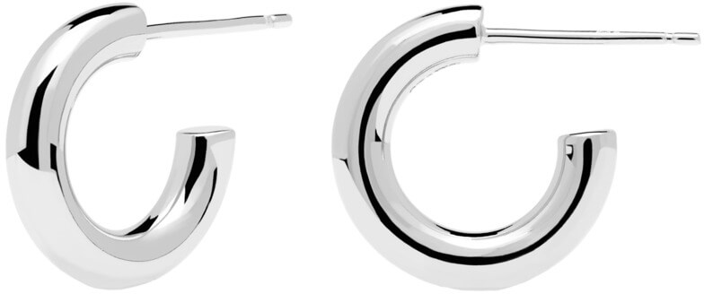 PDPAOLA Minimalistické stříbrné náušnice kruhy Mini CLOUD Silver AR02-376-U - Náušnice Kruhy