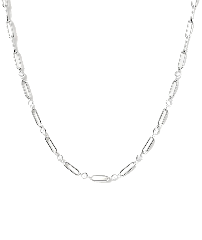 PDPAOLA Elegantní stříbrný náhrdelník se zirkony MIAMI Silver CO02-466-U - Náhrdelníky