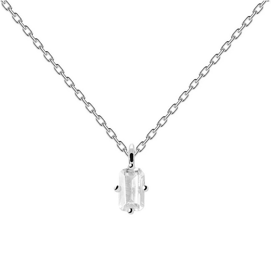 PDPAOLA Jemný stříbrný náhrdelník MIA Silver CO02-476-U (řetízek, přívěsek) - Náhrdelníky