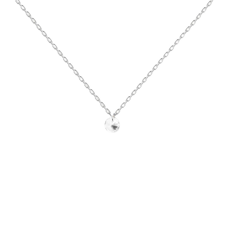 PDPAOLA Minimalistický stříbrný náhrdelník Joy Essentials CO02-599-U (řetízek, přívěsek) - Náhrdelníky