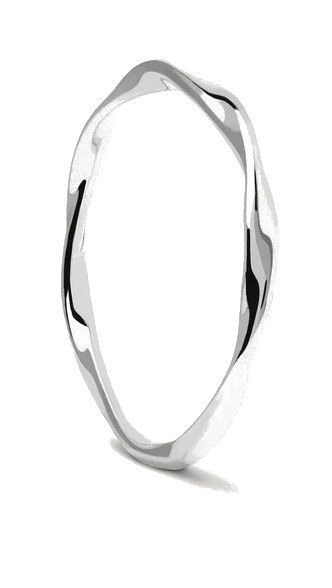 PDPAOLA Minimalistický stříbrný prsten SPIRAL Silver AN02-804 50 mm