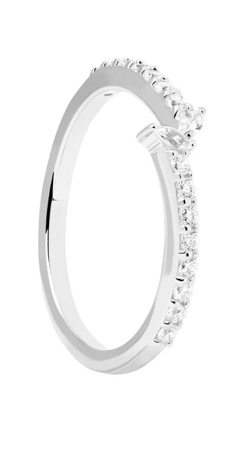 PDPAOLA Nádherný stříbrný prsten s čirými zirkony NUVOLA Silver AN02-874 50 mm - Prsteny Prsteny s kamínkem