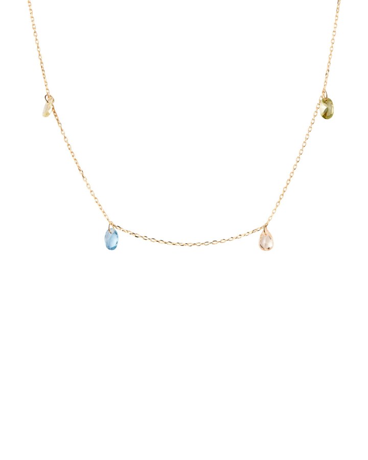 PDPAOLA Okouzlující pozlacený náhrdelník s přívěsky RAINBOW Gold CO01-866-U - Náhrdelníky