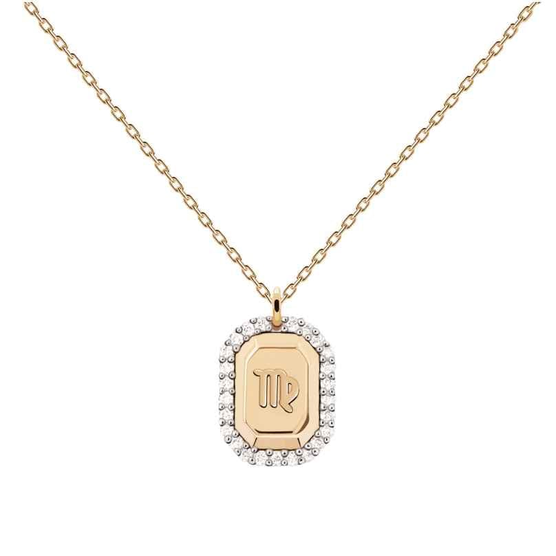 PDPAOLA Originální pozlacený náhrdelník Panna VIRGO CO01-573-U (řetízek, přívěsek) - Náhrdelníky
