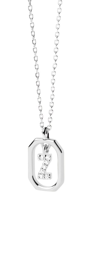 PDPAOLA Půvabný stříbrný náhrdelník písmeno "Z" LETTERS CO02-537-U (řetízek, přívěsek)