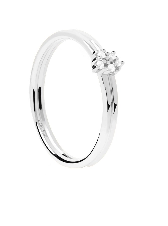 PDPAOLA Půvabný stříbrný prsten se zirkony NOVA Silver AN02-615 50 mm - Prsteny Prsteny s kamínkem