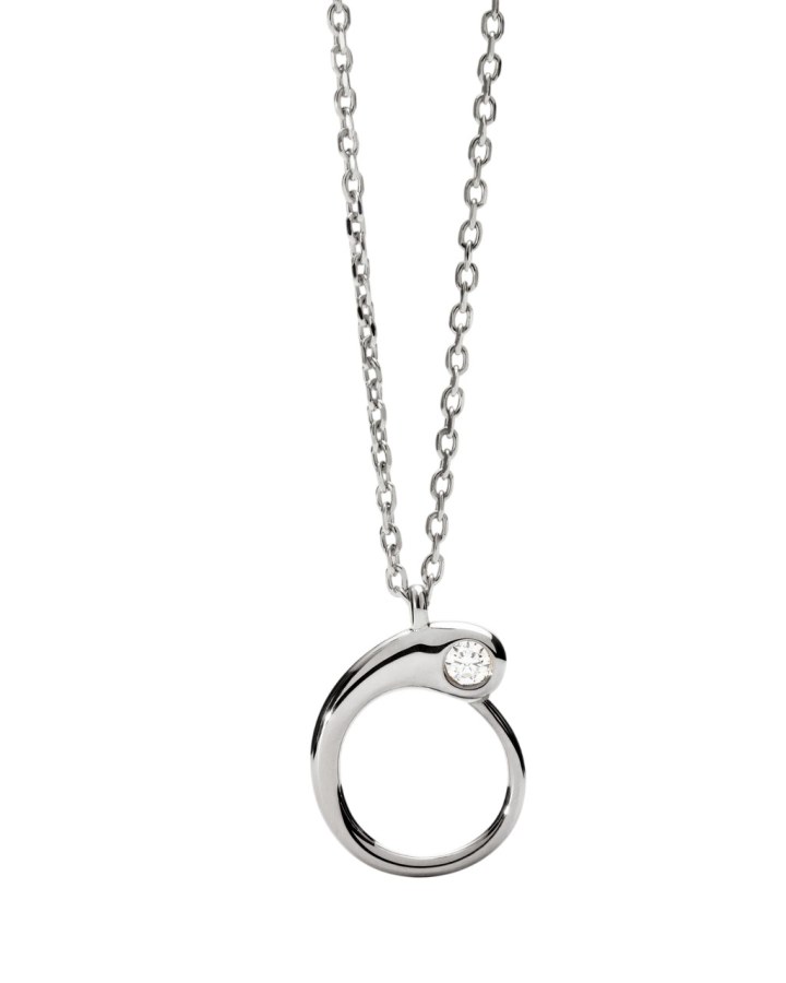 PDPAOLA Stříbrný náhrdelník písmeno "O" Initial CO02-B88-U (řetízek, přívěsek) - Náhrdelníky Náhrdelníky s&nbsp;kameny