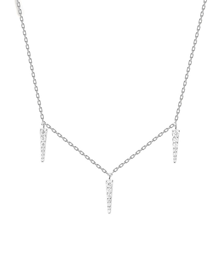 PDPAOLA Stylový stříbrný náhrdelník Peak Supreme Essentials CO02-477-U