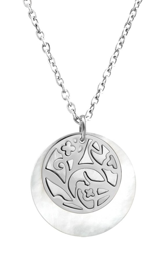 Pierre Lannier Jemný ocelový náhrdelník s perletí Eolia BJ03A0191 - Náhrdelníky