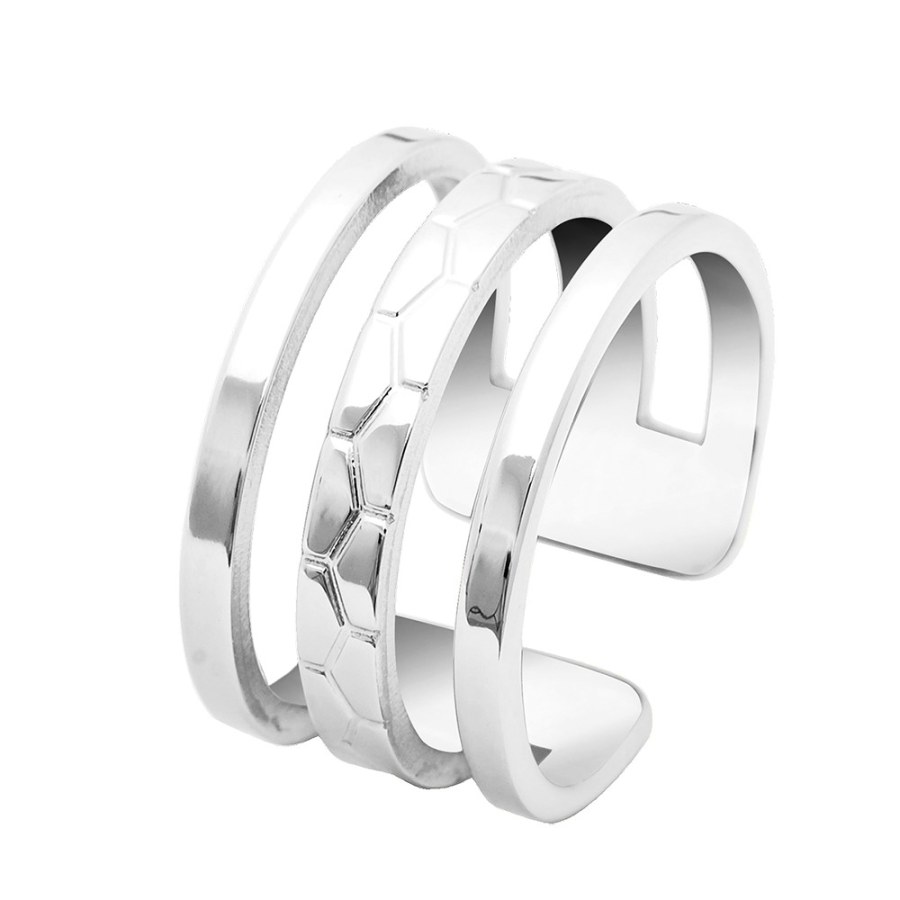 Pierre Lannier Minimalistický ocelový prsten Ariane BJ07A310 52 mm - Prsteny Otevřené prsteny