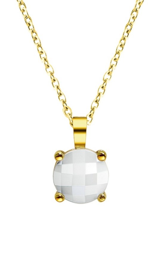 Pierre Lannier Romantický pozlacený náhrdelník s achátem Multiples BJ06A0211 - Náhrdelníky