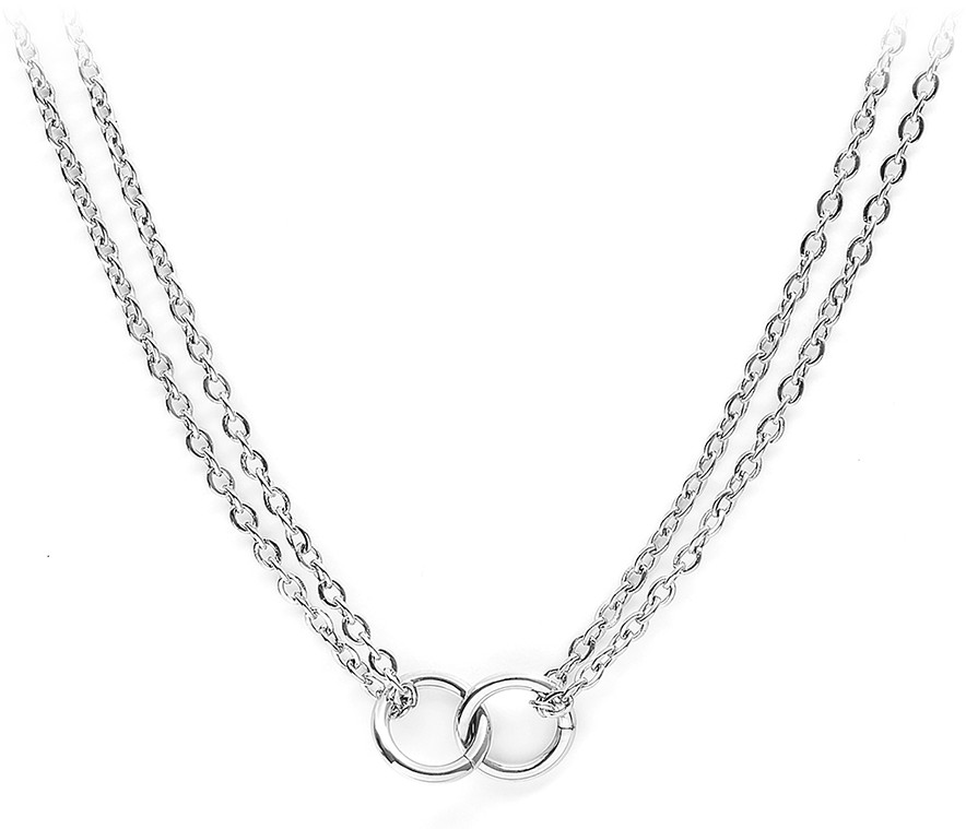 Pierre Lannier Stylový ocelový náhrdelník s kroužky Seduction BJ02A4101 - Náhrdelníky
