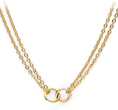 Pierre Lannier Stylový pozlacený náhrdelník s kroužky Seduction BJ02A4201 - Náhrdelníky