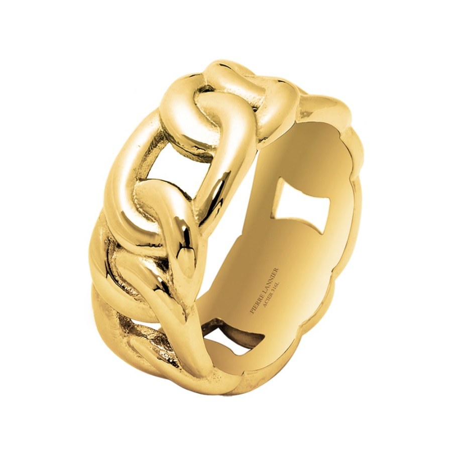 Pierre Lannier Výrazný pozlacený prsten Roxane BJ09A320 52 mm - Prsteny Prsteny bez kamínku