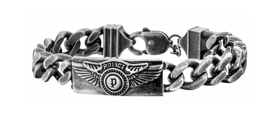 Police Fashion pánský náramek z matné oceli PJ25725BSE01S Police Fashion pánský náramek z matné oceli PJ25725BSE01S - Náramky Řetízkové náramky