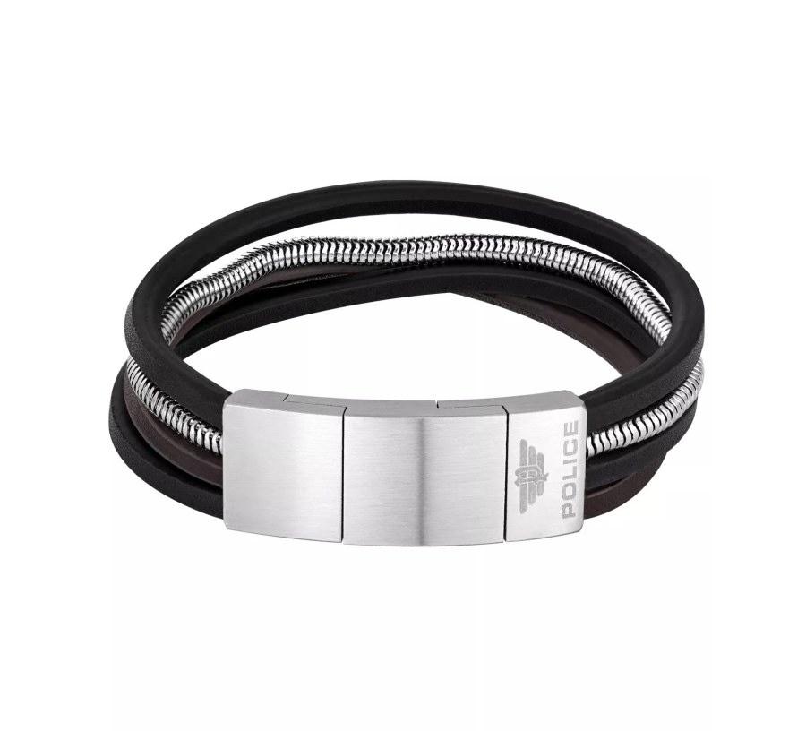 Police Kožený vícevrstvý náramek pro muže PJ26551BSS.01 - Náramky Kožené náramky
