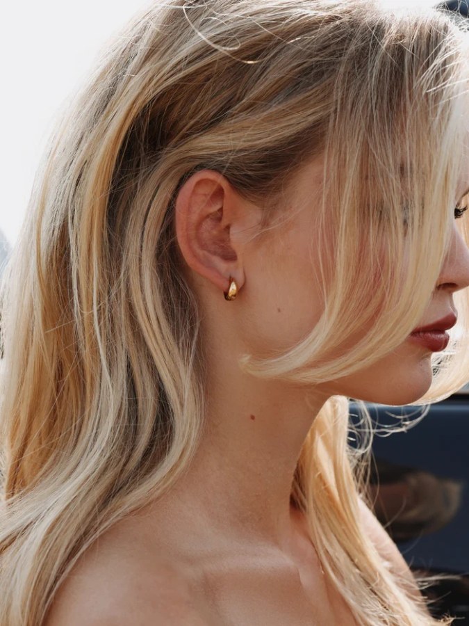 Furiosa Pozlacené kruhové náušnice Junkie SE-JUNKIEEARING-G 1,2 cm - Náušnice Bez kamínků