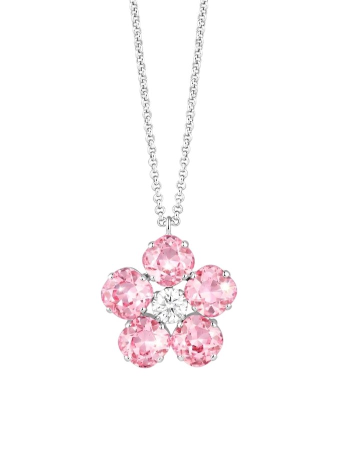 Preciosa Bižuterní náhrdelník s&nbsp;křišťálem Preciosa Florita Bloom Pop 2646 69 (řetízek, přívěsek) - Náhrdelníky Náhrdelníky s&nbsp;kameny