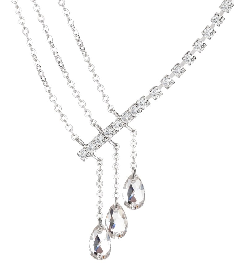 Preciosa Blyštivý štrasový náhrdelník Crystal Drop s českým křišťálem Preciosa 2318 00