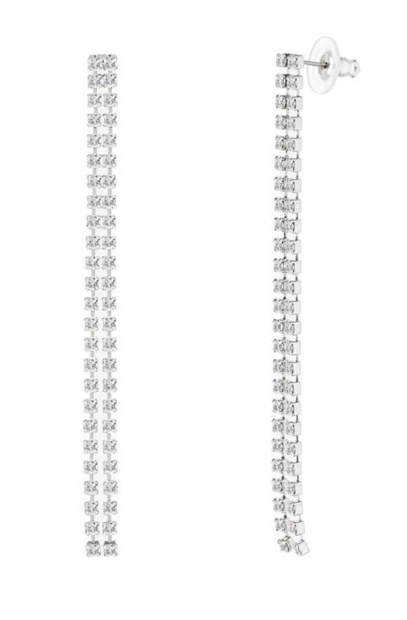Preciosa Dvojité štrasové dlouhé náušnice Jewel s českým křišťálem Preciosa 2292 00 - Náušnice Visací náušnice