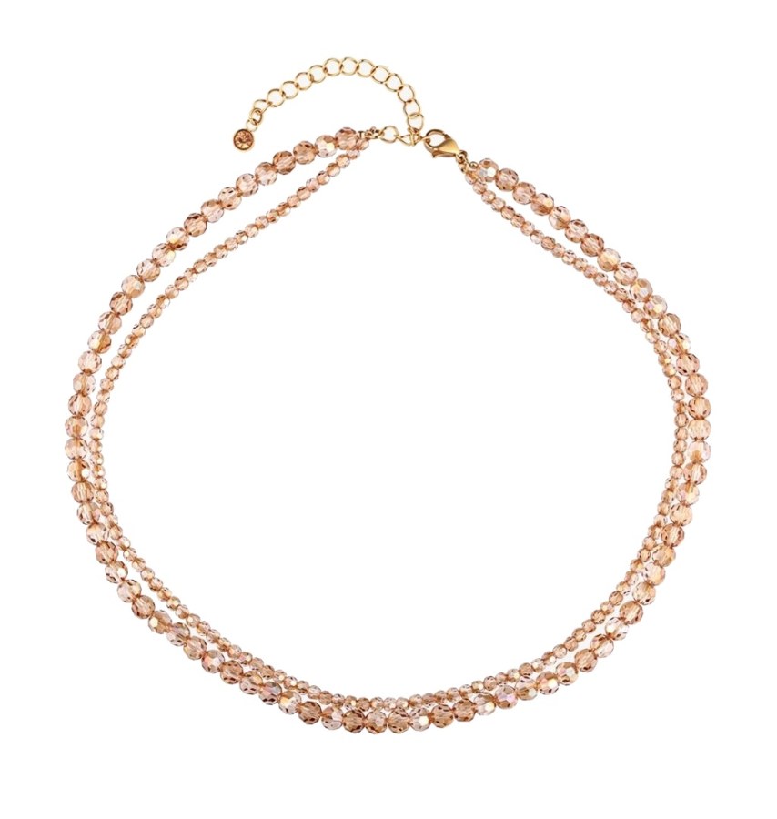 Preciosa Dvojitý náhrdelník s&nbsp;křišťály Preciosa Honeymoon 7540Y15 - Náhrdelníky Náhrdelníky s&nbsp;korálky