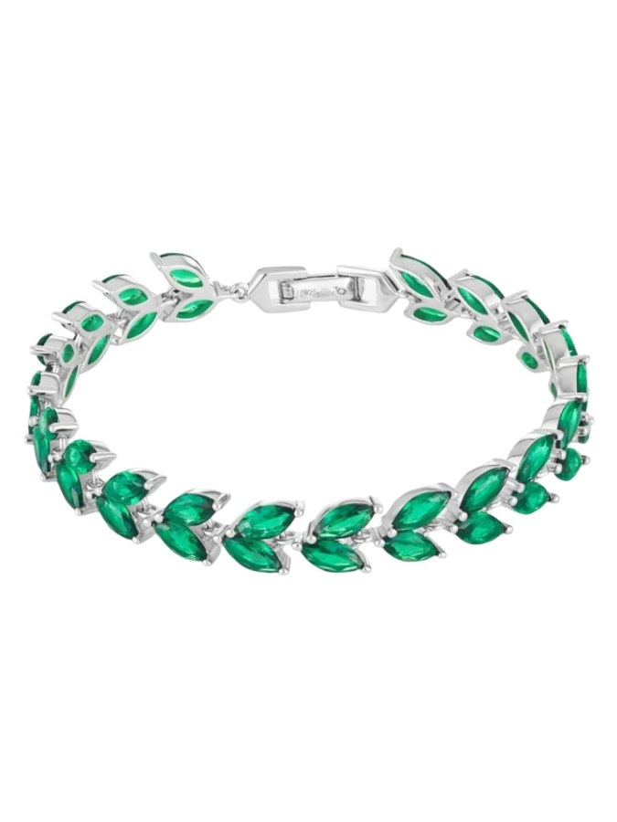 Preciosa Elegantní stříbrný náramek s kubickou zirkonií Majestic Royal Lagoon 5452 66