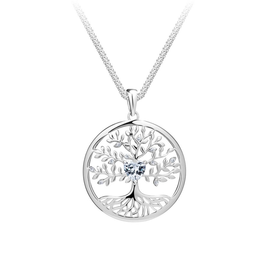 Preciosa Krásný stříbrný náhrdelník Strom života Sparkling Tree of Life 5329 00 (řetízek, přívěsek) - Náhrdelníky