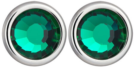 Preciosa Náušnice Carlyn s krystalem Emerald 7235 66 - Náušnice