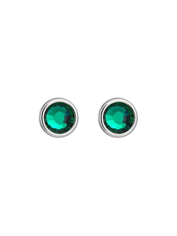 Preciosa Náušnice Carlyn s krystalem Emerald 7235 66