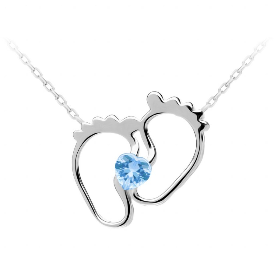 Preciosa Něžný stříbrný náhrdelník New Love s kubickou zirkonií Preciosa 5191 67 - Náhrdelníky