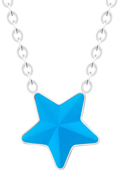 Preciosa Ocelový náhrdelník s matnou hvězdičkou Virgo Akva 7342 77 - Náhrdelníky