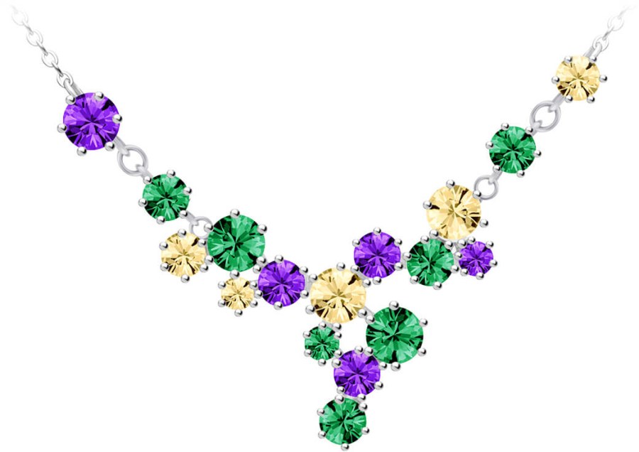 Preciosa Pestrobarevný stříbrný náhrdelník Vitis 5287 70 - Náhrdelníky