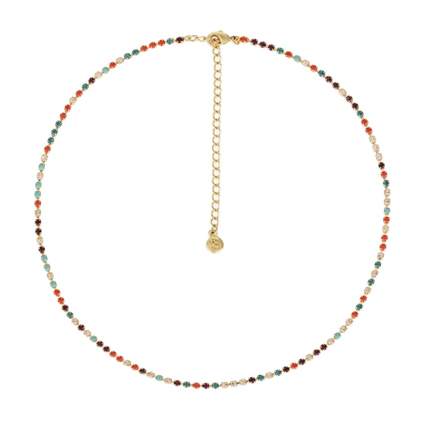 Preciosa Pozlacený náhrdelník s českým křišťálem Choker Glowline Royal Lagoon 2570Y70 Preciosa Pozlacený náhrdelník s českým křišťálem Choker Glowline Royal Lagoon 2570Y70 - Náhrdelníky