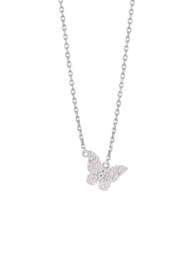 Preciosa Půvabný stříbrný náhrdelník s kubickými zirkony Candy Floss 5400 69 - Náhrdelníky