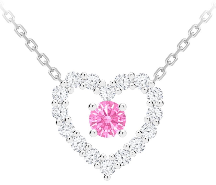 Preciosa Romantický stříbrný náhrdelník First Love s kubickou zirkonií Preciosa 5302 69 - Náhrdelníky