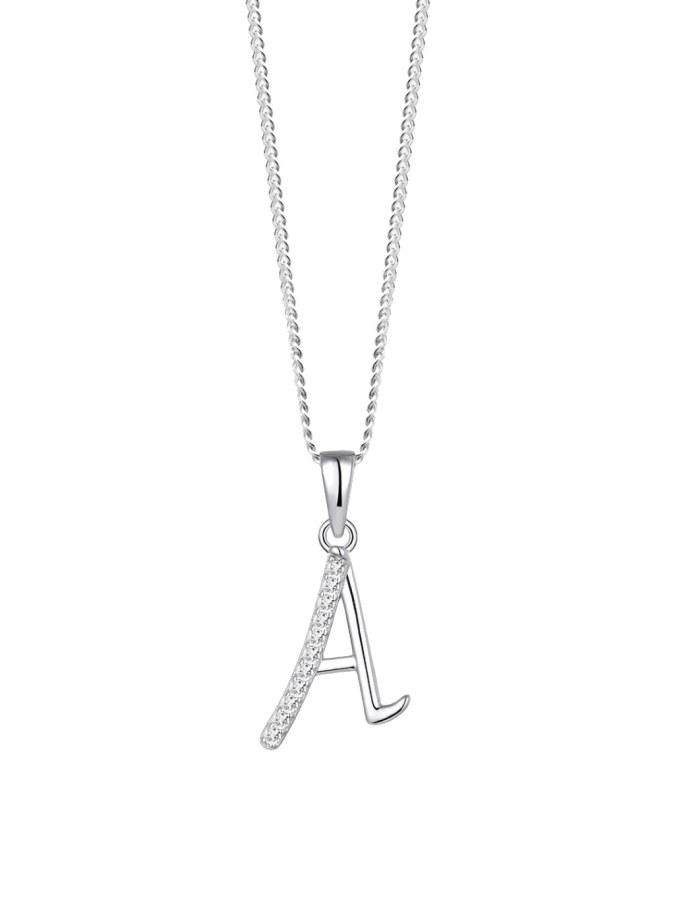 Preciosa Stříbrný náhrdelník písmeno "A" 5380 00A (řetízek, přívěsek) - Přívěsky a korálky
