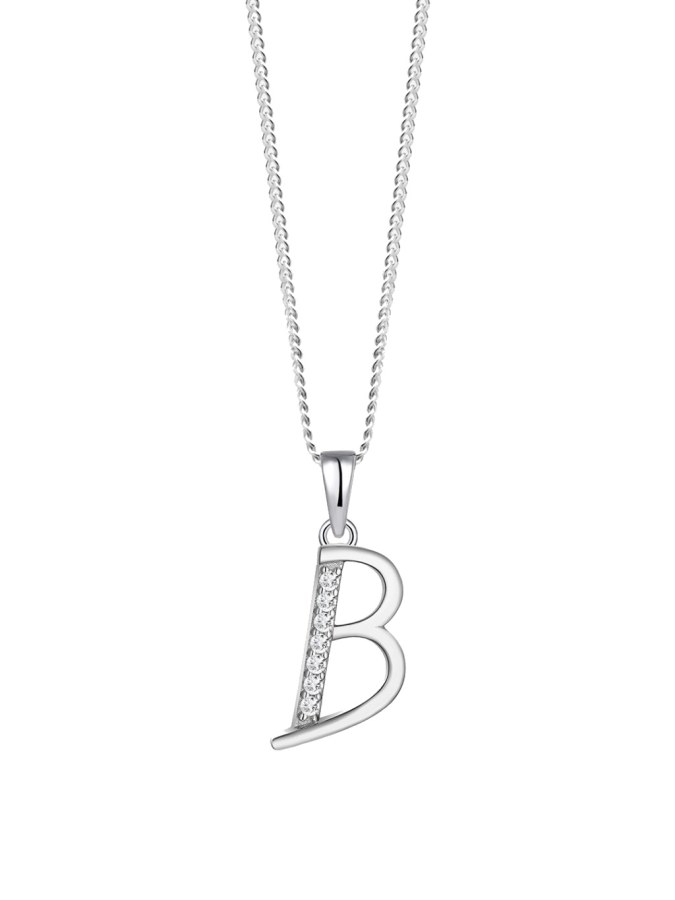 Preciosa Stříbrný náhrdelník písmeno "B" 5380 00B (řetízek, přívěsek) - Přívěsky a korálky