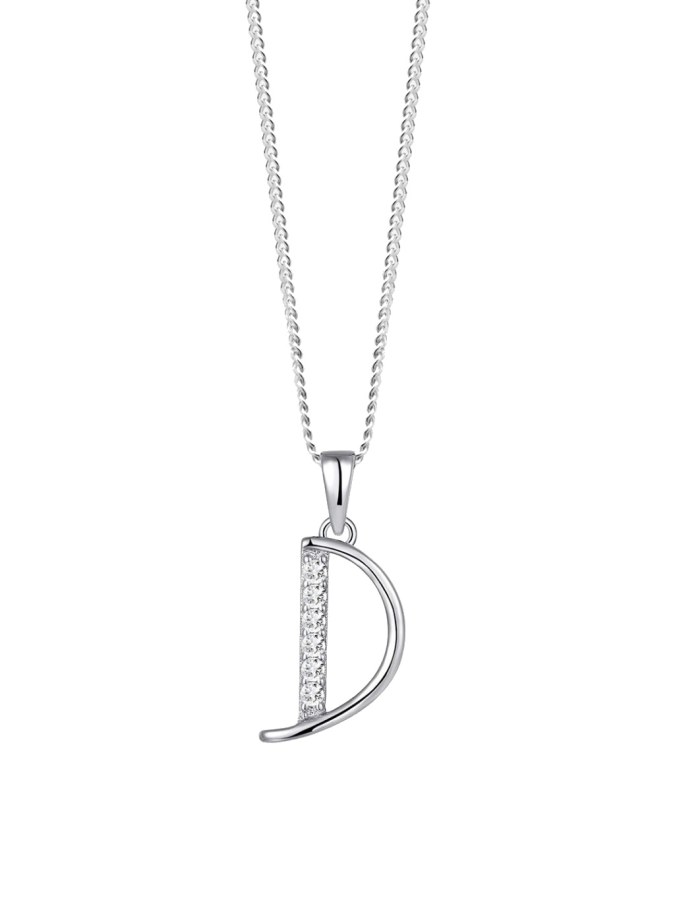 Preciosa Stříbrný náhrdelník písmeno "D" 5380 00D (řetízek, přívěsek) - Přívěsky a korálky