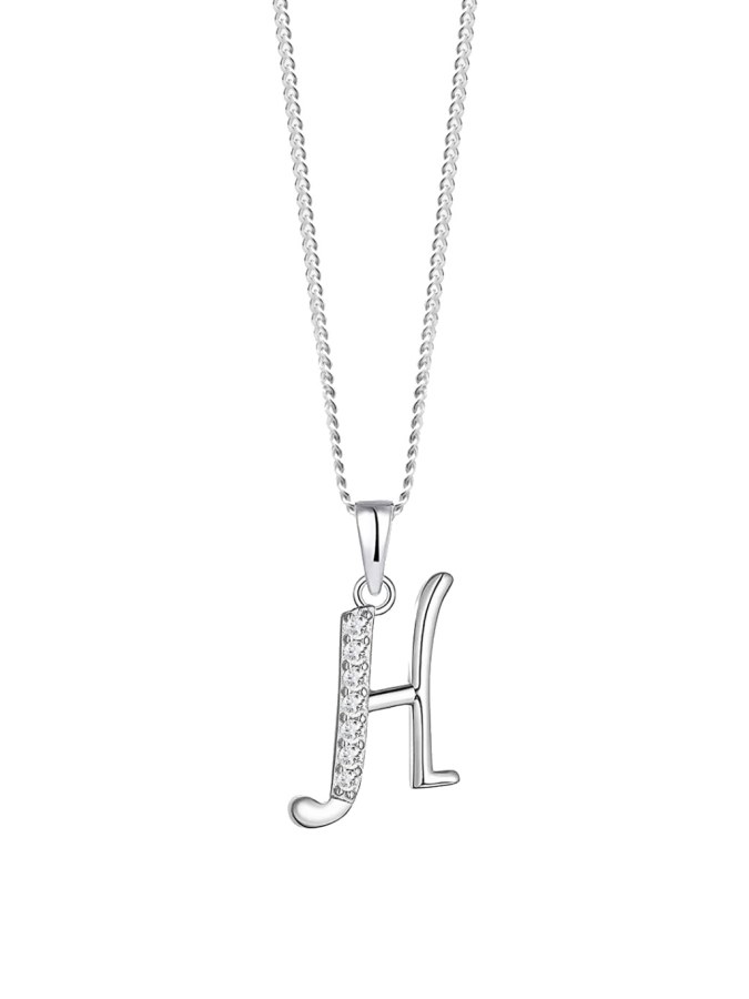 Preciosa Stříbrný náhrdelník písmeno "H" 5380 00H (řetízek, přívěsek) - Přívěsky a korálky