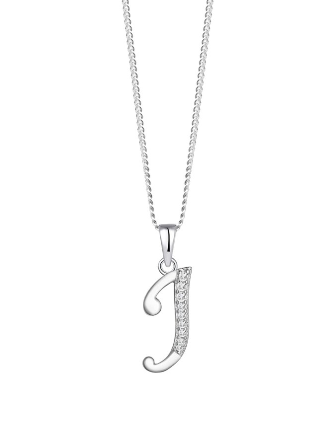 Preciosa Stříbrný náhrdelník písmeno "J" 5380 00J (řetízek, přívěsek) - Přívěsky a korálky
