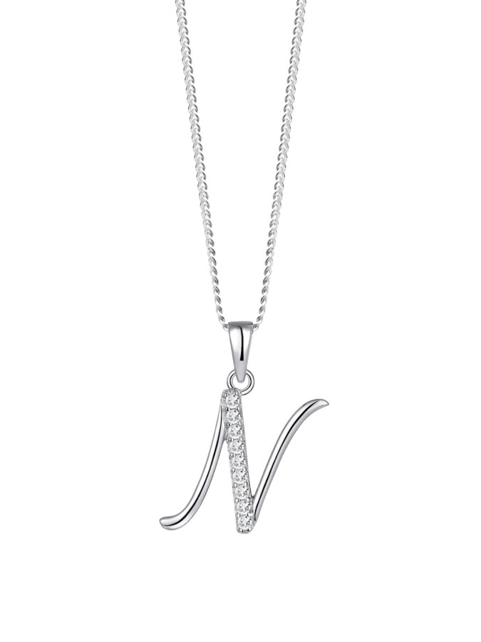 Preciosa Stříbrný náhrdelník písmeno "N" 5380 00N (řetízek, přívěsek) - Přívěsky a korálky
