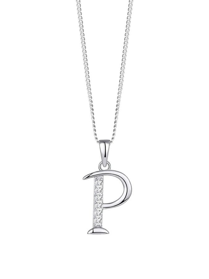 Preciosa Stříbrný náhrdelník písmeno "P" 5380 00P (řetízek, přívěsek) - Přívěsky a korálky