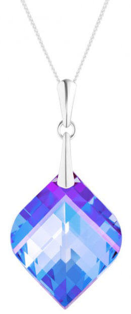 Preciosa Stříbrný náhrdelník s krystalem Lilac 6043 43 (řetízek, přívěsek) - Náhrdelníky